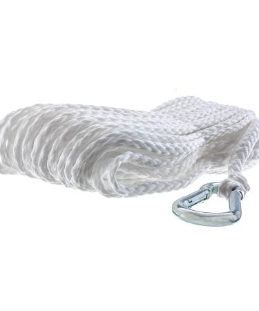 Attwood 11714-2 1/4 x 50' Hollow Braided Polypropylene Anchor Line - White - Buy Online on GoSupps.com