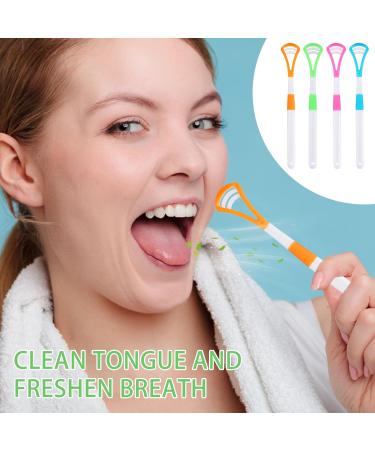 4 Pieces Tongue Cleaners Set for Fresh Breath | BPA-Free Tongue Scrapers for Adults & Kids | Improve Oral Hygiene in 4 Colors - Buy Online on GoSupps.com