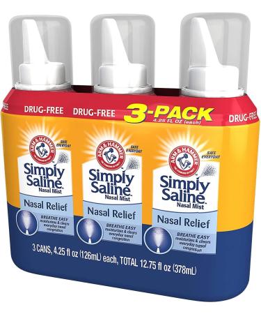 Simply Saline Adult Nasal Mist Original 4.25 Oz 3 Pack - Giant Size Multi-Size Solution - Buy Online on GoSupps.com