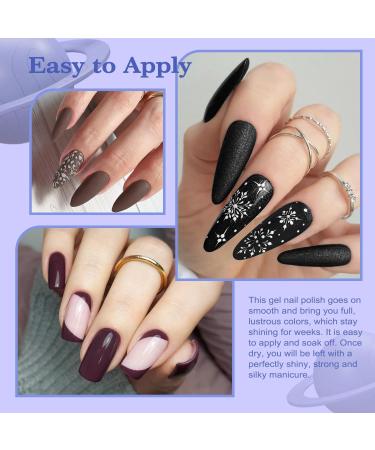 Lavender Violets 42-Piece Gel Nail Polish Set with Top Coats - Fall/Winter UV LED Gel Shades C958 - Buy Online on GoSupps.com
