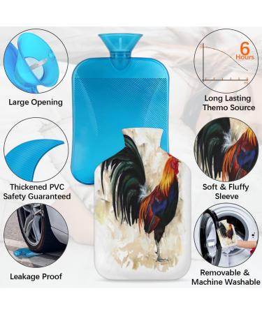 Hahn Heat Bottle with Fluffy Cover - 2L Hot Water Bottles for Kids & Adults | Cozy Nights Pain Relief Warmth - Buy Online on GoSupps.com