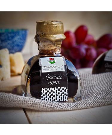 GOCCIA NERA - Black Balsamic Condiment 8 Years Aged - Made in Italy - EMILIA FOOD LOVE - Selected with Love in Italy - Condimento Balsamico invecchiato 8 anni - Buy Online on GoSupps.com