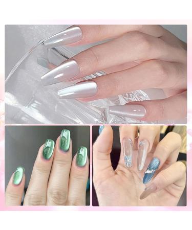 Jelly Glass Cat Eye Gel Nail Polish Set Upgraded Smooth Magnetic Cats Eye Gel Polish with Magnet Stick Pink Blue Green Ceramic Shimmer Velvet Translucent Cats Eye Gel Soak Off Salon Quality - Buy Online on GoSupps.com