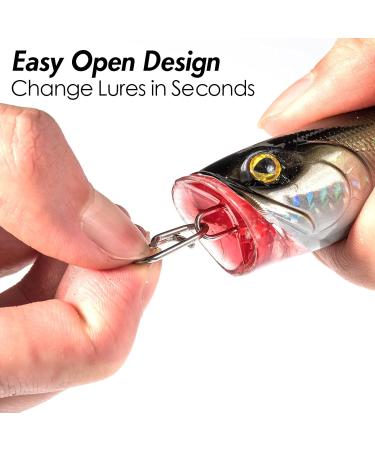 Dr.Fish Stainless Steel Fishing Power Clips - 25LB Micro Quick Snap Connectors 20 Pack - Buy Online on GoSupps.com