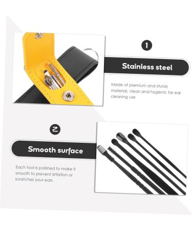 BCOATH 4sets Non-Slip Metal Earwax Picker Set Ear Cleaning Tools Portable Earwax Removal Kit for Cleaner - Buy Online on GoSupps.com
