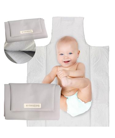 Mimuselina wrap pad on the go - portable diaper -repellent and dirt -repellent - changing wrapping on the way padded - foldable changing pad.