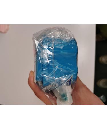 3PC Dental Prostheses Travel Box - Cleaner Brush & Storage for Dentures & Braces - Light Blue - Buy Online on GoSupps.com