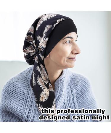 Wuerkiya Women's Headscarf Set | Chemo Headgear Stylish Headwraps & Hats - Black (2 Pack) - Buy Online on GoSupps.com