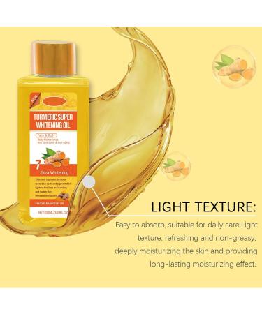 Turmeric Body Whitening Oil 100ml Turmeric Super Whitening Oil Body Whitening Oil Whitening Slow-Aging Firming Removing Black Spots - Buy Online on GoSupps.com