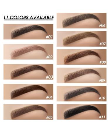 High Pigment Eyebrow Pomade Kit - Water & Stain Resistant with Dual-Ended Brush | Long-Lasting Natural Brow Makeup (11# Black - Buy Online on GoSupps.com