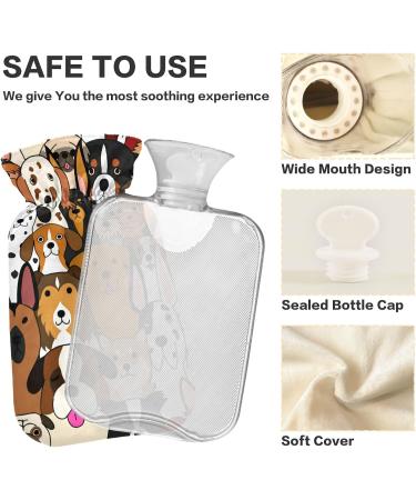 Hot Water Bottles with Doodle Dogs Cover - 2L Pain Relief & Bed Warmer for Neck & Shoulder - Buy Online on GoSupps.com