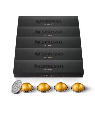 Nespresso Vertuo Bundle 50 Capsules de Caf Voltesso Intensit 4 Pour Espresso 40 ml (5 tuis de 10) Voltesso 1 unit (Lot de 50)