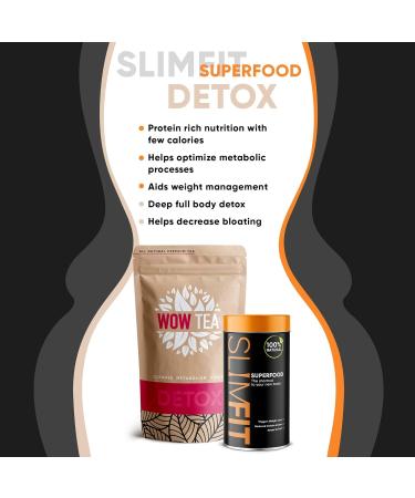 ATOP LLC WOW TEA Dual Tea & Meal Replacement Superfood Combo Weight Loss and Detox Tea 9 Superfoods Organic herbal tea with loose leaves 300g Made in EU - Buy Online on GoSupps.com