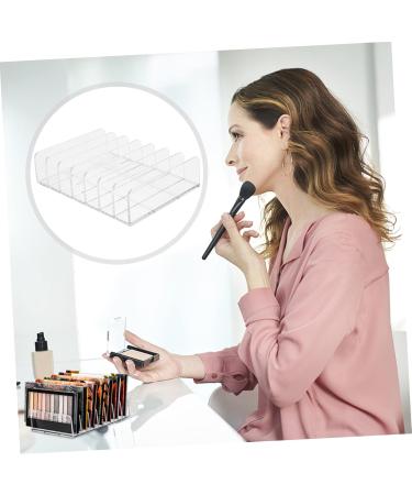 FRCOLOR Eyeshadow Organizer Makeup Holder With Compartments Transparent Makeup Organizer For Eyeshadow Powder Lipstick For Dressing Table Storage 17x125cm Transparent - Buy Online on GoSupps.com