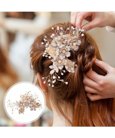 LALAFINA Hairpin Wedding Girls Hair Accessory Crystal Headpiece Bridesmaid Hair Clip Bridal Hair Clips Girls Tiara Rhinestone Barrette Gold Headgear Rhinestones - Buy Online on GoSupps.com