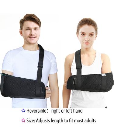 Medical Arm Shoulder Sling with Back Belt | Shoulder Immobilizer Stabilizer for Men & Women | Lightweight Arm Sling for Elbow Wrist Injury | Size L - Buy Online on GoSupps.com