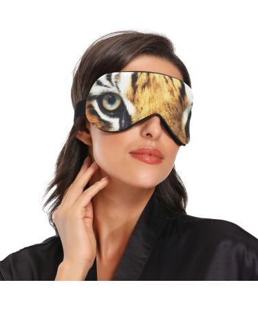 Haskirky Light Blocking Eye Mask | Breathable & Adjustable for Men and Women | Perfect for Travel, Yoga, Meditation, Office, Deep Sleep | Tiger Eyes Design - Buy Online on GoSupps.com