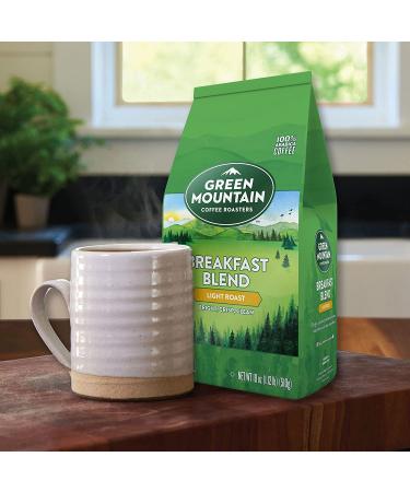 Green Mountain Coffee Roasters Breakfast Blend Ground Coffee 18 oz Light Roast - 1.12 lb Bag (Pack of 1) - Buy Online on GoSupps.com