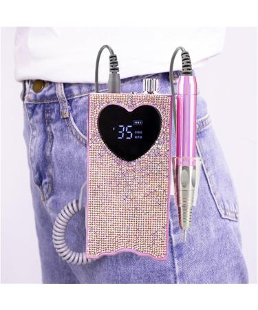 Electric Nail File Heart Shape Electric Nail Drill 35000RPM Nails Milling Cutter Wireless Pedicure Grinder Rechargeable Nail Drilling Machine - Buy Online on GoSupps.com