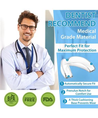 Professional Moldable Mouth Guards for Teeth Grinding - Pack of 8 with 2 Hygiene Cases - Buy Online on GoSupps.com