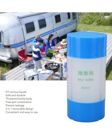 4 in 1 Travel Bottle Proof Refillable Toiletries Container 60ml Blue Portable for On The Go Use - Buy Online on GoSupps.com