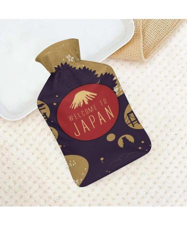 Hot Water Bottle with Lid - Japanese Rubber Hot Water Bag for Pain Relief & Cramps | Ideal Foot Warmer & Hot Cold Therapy - Buy Online on GoSupps.com