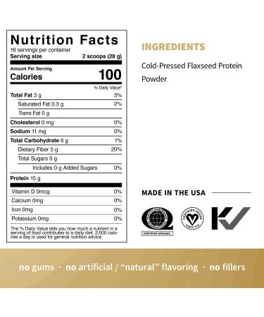 Buy Sprout Living Simple Flax Protein Unflavored 1 lb - Plant-Based Nutrition - Buy Online on GoSupps.com