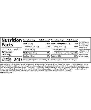 Garden of Life Organic Fit High Protein Weight Loss Bar - Peanut Butter Chocolate (12 Bars, 1.94 oz) - Buy Online on GoSupps.com