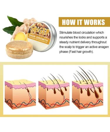 Solid Ginger Shampoo 2pcs Ginger Shampoo Hair Growth Solid Ginger Shampoo Soap Ginger Shampoo Repair Damaged Hair And Promote Hair Growth - Buy Online on GoSupps.com