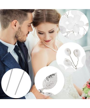 5 Piece Silver Flower Hair Pins for Brides - Pearl Wedding Hair Accessories & Clips - Buy Online on GoSupps.com