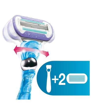 Gillette Venus Extra Smooth Swirl Blue Women's Razor - 1 Handle + 2 Refills | Shop Now - Buy Online on GoSupps.com