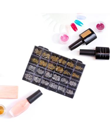 24 Grids Luxury 3D Nail Charms Studs Nail Rhinestones Gems Nail Art 3D Rhinestones Crafts Diamonds Crystal Jewels Stones Decorative Nail Element - Buy Online on GoSupps.com