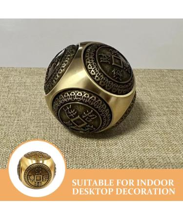 Patkaw 2-Piece Antique Chinese Baoding Balls - Brass Stress Relief & Massage Exercise Balls for Seniors - Buy Online on GoSupps.com