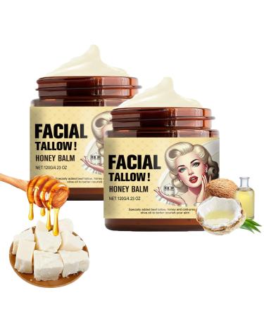 Tallow And Honey Balm Whipped Beef Tallow and Honey Balm Tallow And Honey Balm for Face Grass Fed Grass Finished Face Cream Body Cream (2)