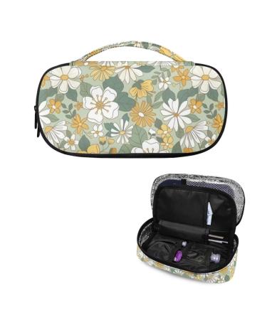 TODIYADDU Yellow Daisy Cooler for Medicine Travel Medicine Cooler for Travel Reusable Diabetic Insulated Pockets with Zipper Women's Men's Child Care Accessories for Daily Life and Trip