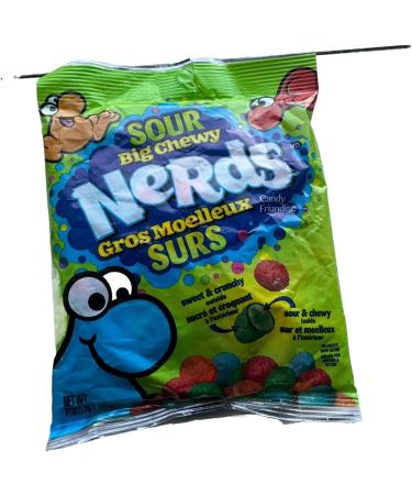 Green Nerds Sour Big Chewy Candy - 170g Pack of 3 | Sweet & Tangy Flavors | Perfect for Snacking & Sharing - Buy Online on GoSupps.com