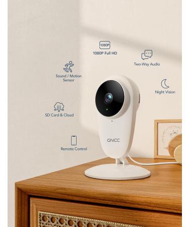 GNCC 1080P Baby Monitor - Night Vision, Motion Detection, Two-Way Audio - Works with Alexa - SD&Cloud Storage - C1 C1pro - Buy Online on GoSupps.com