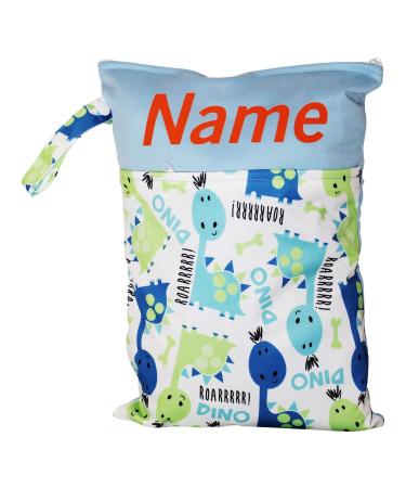 In Germany names wetbag naspasche with 2 separate subjects as a diaper bag in kindergarten or on the go (dinosae)