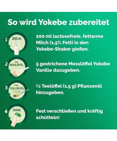 Yokebe Vanilla Start Package - Activated Food Diet Shake for Weight Loss | Gluten-Free Lactose-Free Vegetarian | 500g (12 Portions) - Buy Online on GoSupps.com