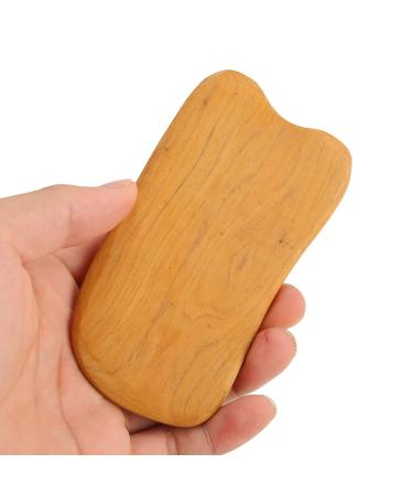 Ergonomic Wooden Gua Sha Board Rectangular Portable Scraping Massager with Comfortable Handle for Body Beauty
