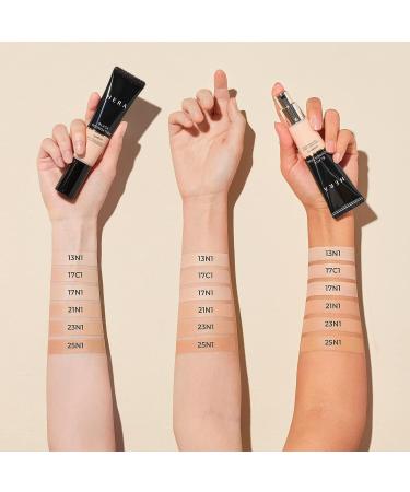 HERA Black Foundation Matte Makeup | Longwear, Oil-free, Lightweight Cover Fit Liquid Concealer Foundation by Amorepacific (1.18 Fl Oz 17C1) - Jennie's Pick - Buy Online on GoSupps.com