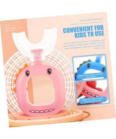 Minkissy 4-Piece U-Shaped Silicone Toothbrush Set for Kids Portable Cleaning Tools with Fun Caricature Design | Perfect Children's Oral Care Accessories - Buy Online on GoSupps.com