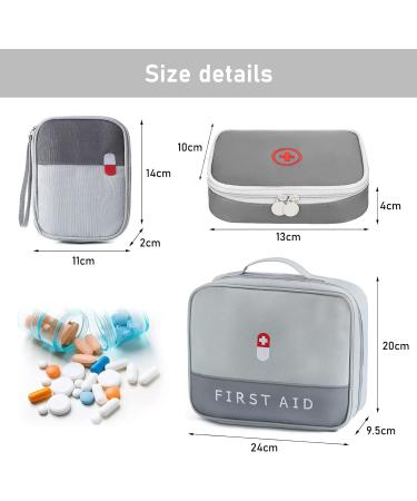 Chenkee Waterproof 3-Piece Medication Bag Set | Large Capacity First Aid Storage for Home Office & Travel - Gray - Buy Online on GoSupps.com