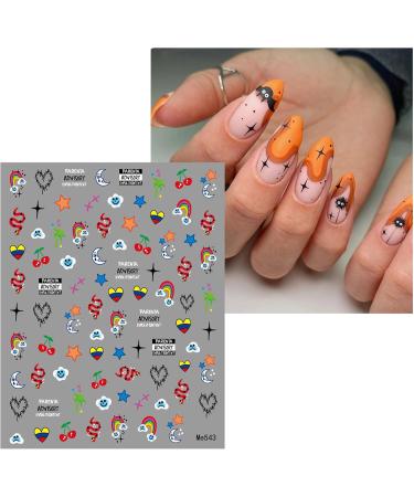 JMEOWIO 9 Sheets Halloween Nail Art Stickers Decals Self-Adhesive Ghost Pumpkin Black Hat Nail Supplies Nail Art Design Decoration Accessories - Buy Online on GoSupps.com