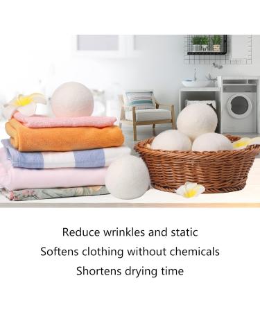 Wool Dryer Balls XL Pack of 6 - Reusable Organic Fabric Softener for Laundry - Baby Safe & Anti Static - Reduces Wrinkles & Cling - Buy Online on GoSupps.com