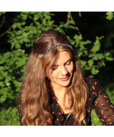 Jinwori Rhinestone Hair Accessories - Crystal Strass Headband & Tiara Set | Non-Slip Shiny Hair Decoration - Buy Online on GoSupps.com