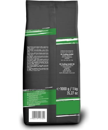 Der-Franz Crema Organic Coffee Whole Bean 1000g - Premium Quality Arabica Beans - Buy Online on GoSupps.com