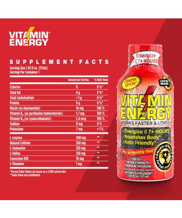Vitamin Energy Variety Energy Drink Shots - Mood+ Focus+ Immune+ Energy+ | 7+ Hours of Energy | 1.93 Fl Oz 4 Count - International Shipping Available - Buy Online on GoSupps.com