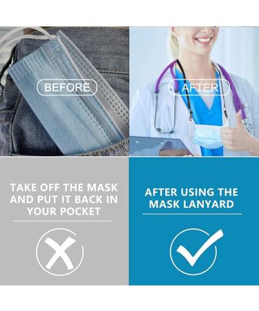 10-Piece Adjustable Mask Holder & Lanyard Set - Ergonomic Ear Hooks & Hygienic Mask Chains for Adults & Kids (Black) - Buy Online on GoSupps.com