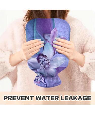 NAANLE Orchid Purple Butterfly Hot Water Bottle 1L for Menstrual Cramps Relief & Heat Therapy | International Shipping - Buy Online on GoSupps.com